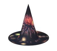 axzttupy Explosion Firework 3d Print Halloween Witch Hat Unisex Carnival Costume Accessory Parties Cosplay And Festive