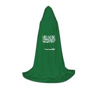 axzttupy Flag Of Saudi Arabia Print Hooded Cloak Cape For Carnival Halloween And Themed Parties Comfortable Cloak