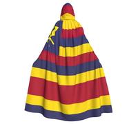axzttupy Flag Of The Kingdom Of Hawaii Print Unisex Halloween Hooded Cloak Full Length For Medieval Renaissance Cosplay Costumes