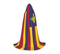 axzttupy Flag Of The Kingdom Of Hawaii Print Unisex Hooded Full Length Cloak For Wizard Christmas Carnival Halloween Cosplay
