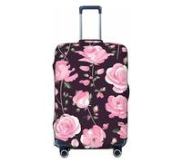 axzttupy Floral Flower Rose Pink Print Large Suitcase Cover Fit Almost Any Luggage Personalized Travel Luggage Protector