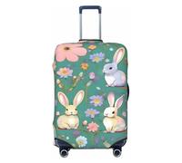 axzttupy Flowers Bunnies Birds Print Large Suitcase Cover Fit Almost Any Luggage Personalized Travel Luggage Protector