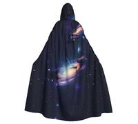 axzttupy Galaxy In The Universe Print Unisex Halloween Hooded Cloak Full Length For Medieval Renaissance Cosplay Costumes