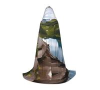 axzttupy Glacier National Park Print Hooded Cloak Cape For Carnival Halloween And Themed Parties Comfortable Cloak