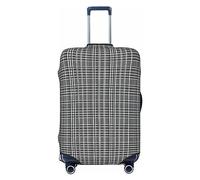 axzttupy Gray Plaid Lines Print Large Suitcase Cover Fit Almost Any Luggage Personalized Travel Luggage Protector