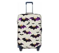 axzttupy Halloween Flying Purple Bats Print Large Suitcase Cover Fit Almost Any Luggage Personalized Travel Luggage Protector