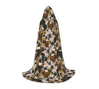 axzttupy Imagen De Pug Print Hooded Cloak Cape For Carnival Halloween And Themed Parties Comfortable Cloak