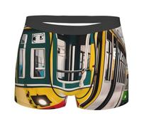 axzttupy lisbon tram Print Men Lightweight Stylish Boxer Briefs Practical Underwear Comfortable Gym Daily Wear Black