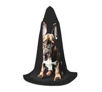 axzttupy Long Ears French Bulldog Print Hooded Cloak Cape For Carnival Halloween And Themed Parties Comfortable Cloak