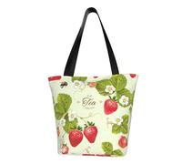 axzttupy Lovely Strawberry Print Versatile Use Bag Summer Crossbody Handbag Travel Beach Shopping Stylish Accessory