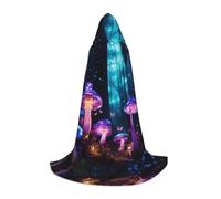 axzttupy Magic Mushroom 3 Print Hooded Cloak Cape For Carnival Halloween And Themed Parties Comfortable Cloak