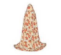 axzttupy Many Foxes Print Hooded Cloak Cape For Carnival Halloween And Themed Parties Comfortable Cloak