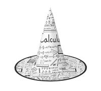 axzttupy Math Geometry Geek Calculus Print Halloween Witch Hat Unisex Carnival Costume Accessory Parties Cosplay And Festive