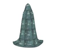 axzttupy Math Lesson Word Print Unisex Hooded Full Length Cloak For Wizard Christmas Carnival Halloween Cosplay