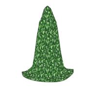 axzttupy Monstera Deliciosa Banana Palm Print Unisex Hooded Full Length Cloak For Wizard Christmas Carnival Halloween Cosplay