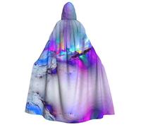 axzttupy Northern Lights Painting Print Adult Hooded Cloak Halloween Christmas Carnival Parties Medieval Theme Costume