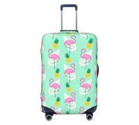 axzttupy Pink Flamingo Pineapples Print Large Suitcase Cover Fit Almost Any Luggage Personalized Travel Luggage Protector