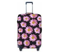 axzttupy Polka Dot Pink Flower Print Large Suitcase Cover Fit Almost Any Luggage Personalized Travel Luggage Protector