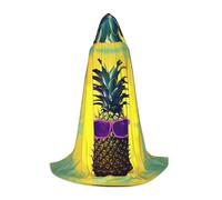 axzttupy Psych Pineapple Quote Print Hooded Cloak Cape For Carnival Halloween And Themed Parties Comfortable Cloak