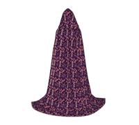 axzttupy Purple Dragonfly Print Unisex Hooded Full Length Cloak For Wizard Christmas Carnival Halloween Cosplay