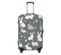 axzttupy Rabbit Background Print Large Suitcase Cover Fit Almost Any Luggage Personalized Travel Luggage Protector