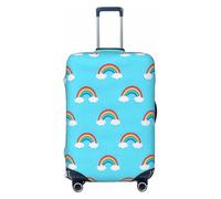 axzttupy Rainbow Clouds Raindrop Print Large Suitcase Cover Fit Almost Any Luggage Personalized Travel Luggage Protector