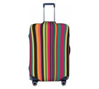 axzttupy Rainbow Colored Striped Print Large Suitcase Cover Fit Almost Any Luggage Personalized Travel Luggage Protector