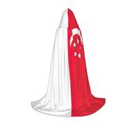 axzttupy Singapore Flag Print Hooded Cloak Cape For Carnival Halloween And Themed Parties Comfortable Cloak