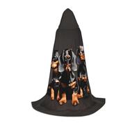 axzttupy Three Dachshunds Print Hooded Cloak Cape For Carnival Halloween And Themed Parties Comfortable Cloak