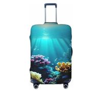 axzttupy Underwater Scenery Print Large Suitcase Cover Fit Almost Any Luggage Personalized Travel Luggage Protector