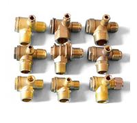 AXZWCEIGZ 1Pcs 3 Port Check Valve Brass Internal/Male Thread Return Valve/Check Connector Tool For Air Compressor Solenoid(20x10x16mm Male)