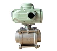 AXZWCEIGZ On/off type DN80 3 inch 2-way 24v PCS CF8M 220V Female Threaded Stainless Steel Motorized electronic 2 way for water