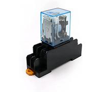 AXZWCEIGZ Relay MY2P HH52P MY2NJ Relay Coil General DPDT Micro Mini Electromagnetic Relay Switch with Socket Base LED AC 110V 220V DC12V 24V(DC 220V)