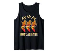 Ay AY AY MUY Caliente Spanish Hot Pepper Mariachi w/Guitar Tank Top