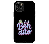 Ay Bendito Sad Coqui Frog in Crown Kawaii Spanish Phrase Case for iPhone 11 Pro