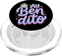Ay Bendito Sad Coqui Frog in Crown Kawaii Spanish Phrase PopSockets PopGrip for MagSafe