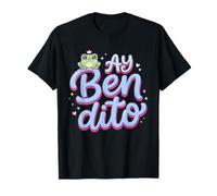 Ay Bendito Sad Coqui Frog in Crown Kawaii Spanish Phrase T-Shirt