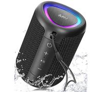 AY Portable Bluetooth Speaker with Lights, Powerful Crystal Clear Sound, IPX5 Waterproof, All Day Playtime, AUX&TF-Card Input, Bluetooth 5.3, TWS Paring, Small Wireless Speaker for Outdoor, Gift Ideas