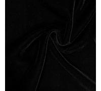 Aya Fashion Black Micro Velvet Upholstery Fabric Soft & Warm Non-Stretch Material for Curtains Garments & Craft 215GSM 43" Wide | Sold by Half Meter