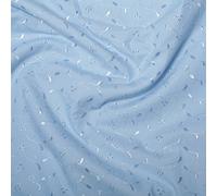 Aya Fashion Blue Broderie Anglaise 3 Hole Polycotton Embroidered Dress Fabric 45" - 112 cm Wide | Sold by Half Metre