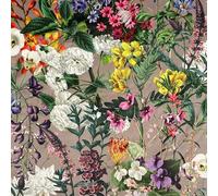 AYA Fashion Designer Crafty Velvet Fabric Digitally Printed Soft & Durable Material Plush Finish 290GSM for Curtains Cushions & Décor 148cm Wide - Sold by Half Meter | Summer Floral Dove