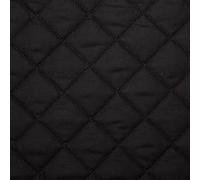 Aya Fashion Quilted Polycotton Fabric 2oz Poly Wadding with White Nylon Backing for Quilting Projects Jackets & Padded Clothing - Black (Sold by 1 Meter)