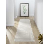 Aya Living Room Area Rug - Arches Pattern Wabi Sabi Cream 60Cm X 220Cm