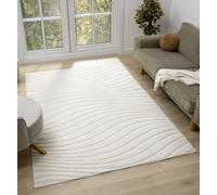 Desire Rugs Aya Living Room Area Rugs - Embossed Waves Design in Cream | Size: 120 cm x 170 cm Desire Rugs Cream 120 cm x 170 cm