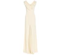 Aya Muse Rowan Ruffled Fine-knit Maxi Dress - White - M (UK12 / M)