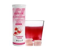 Ayaani Glow Strawberry | Reduced Glutathione 500mg + Vitamin C 500mg Effervescent Tablets | High-Strength | Sugar-Free | Vegan | Beauty Drink for Skin Brightening & Radiant Glow | 20 Tablets