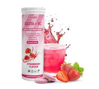 Ayaani Glow Supplement - 500mg Reduced Glutathione & 500mg Vitamin C - Antioxidant Support and Detoxification - Strawberry Flavour - 20 Count Vegan Beauty Drink Effervescent Tablets