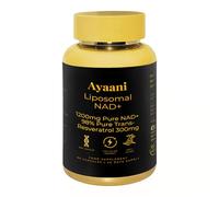 Ayaani Liposomal NAD+ 1200mg with Trans-Resveratrol 300mg | High Absorption Longevity Complex for Cellular Energy & Healthy Ageing | Advanced Anti-Ageing & Enhanced Bioavailability | 80 Vegan Capsules