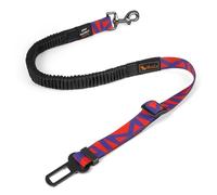 AYADA Dog Seat Belts for Cars UK Adjustable Elastic Metal Buckle Nylon Webbing,Dog Car Harness Restraint Crash Tested Clip Chew Proof Pet Travel Safety Lead Carabiner Accessories Puppy Cat (Red)