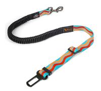 AYADA Dog Seat Belts for Cars UK Adjustable Elastic Metal Buckle Nylon Webbing,Dog Car Harness Restraint Crash Tested Clip Chew Proof Pet Travel Safety Lead Carabiner Accessories Puppy Cat (Ribbon)